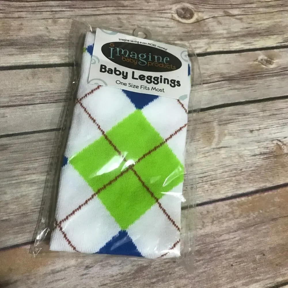 Imagine Baby Leggings Legs Legwarmers Rawrgyle NEW Blue Green Argyle